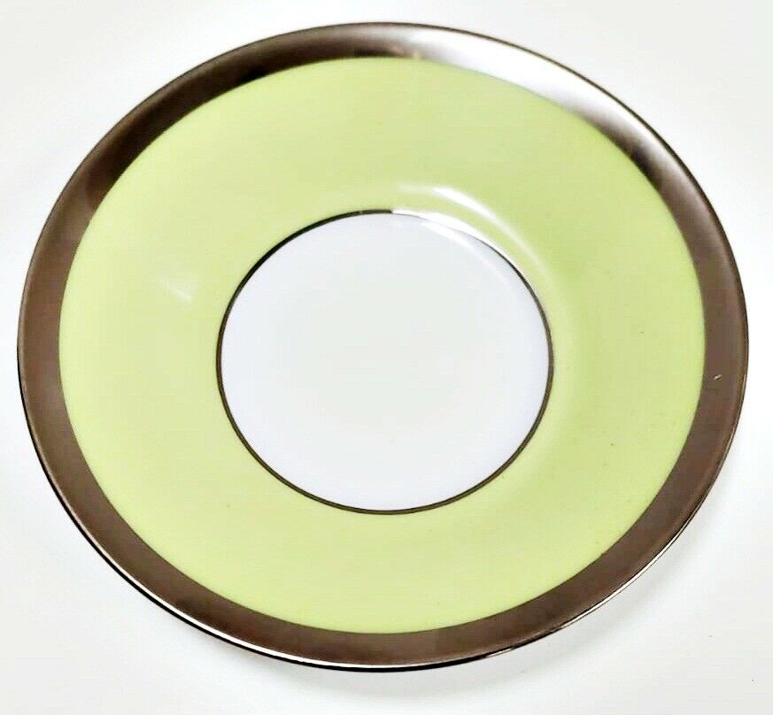 Haviland Limoges Laque De Chine Platinum Rim Pistache Demitasse