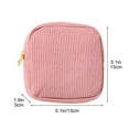 thumbnail image 3 of TZYUDK Corduroy Sanitary Pad Storage Pouch Portable Small Item Organizer Makeup Bag Travel Toiletry Case Compact Discreet Design Pink 98%Cotton,2%Spandex, 3 of 6
