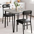 thumbnail image 1 of Qinaqin Pequeño Mesa y Chairs Set para 2 Cuadrado cm de Profundidadining Spaces Apartment Oficina en Casa Negro, 1 of 5