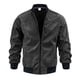 thumbnail image 1 of Tamaño Más Chaqueta Ligera para Hombres Color Sólido Cremallera Casual Abrigo Cálido Primavera Invierno, 1 of 9