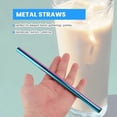 thumbnail image 4 of Reusable Colorful Stainless Steel Straws, Bubble Tea Straws, 6 Large Metal Straws, 3 Cleaning Brush, 4 of 5