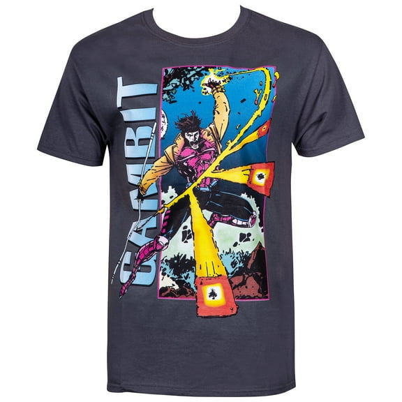 Gambit 112580L Gambit Card Trick Mens X-Men T-Shirt - Large