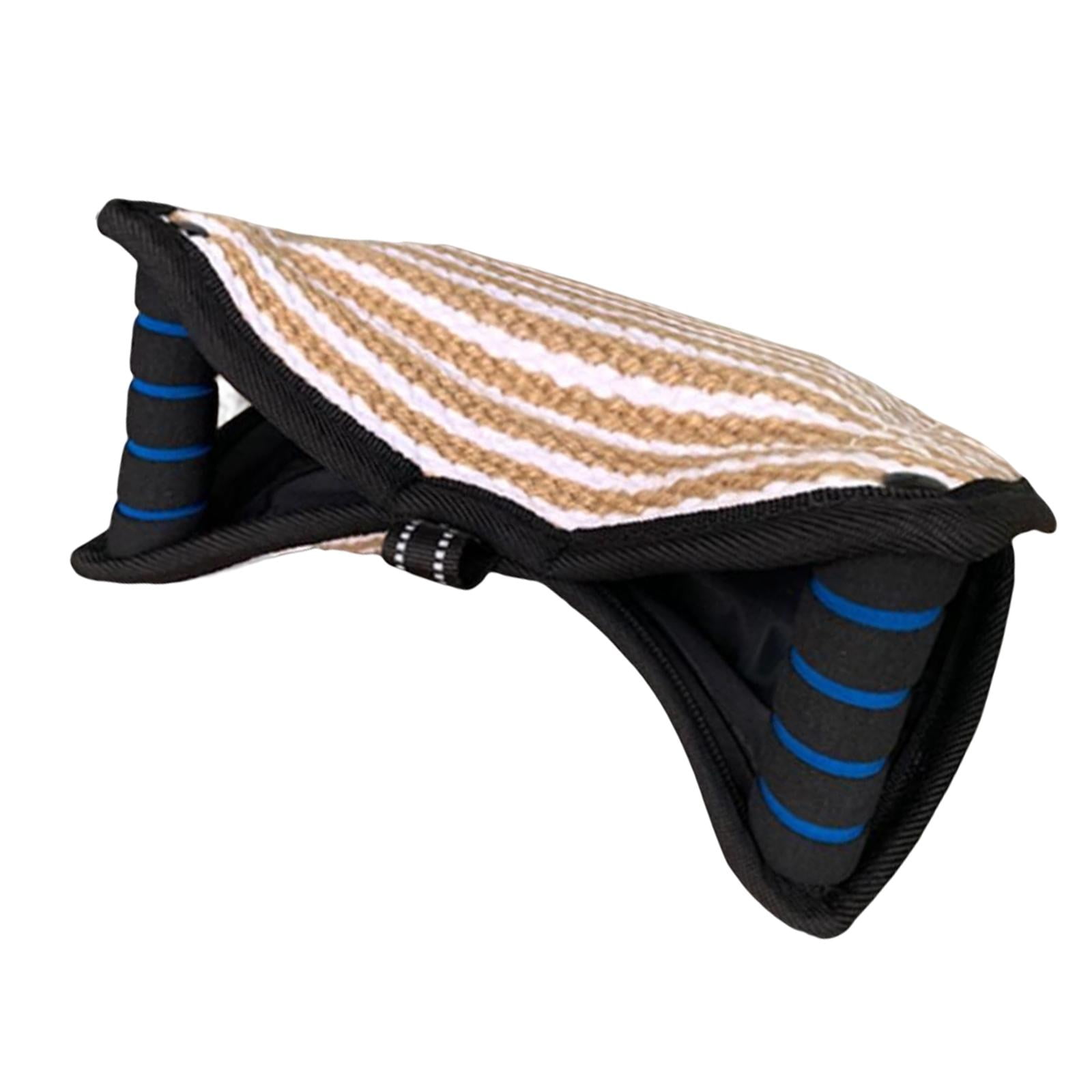Milaget Dog Bite Pillow Wedge Strong Handles Chew Toys for Training Young Dog Supplies Brown Black