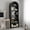 Black, variant on DIYART 75.2" Tall Arched Bookshelf, 6-Tier Modern Bookcase, Freestanding Curved Etagere Display Rack, Wood Storage Shelving Unit for Living Room, Home Office, White