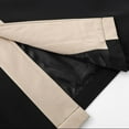 thumbnail image 6 of Mens Long Trench Coat With Hood Color Block Mid Length Belted Long Sleeve Windbreaker Jacket, 6 of 7