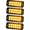 Yellow, variant on LED Emergenty Warning Lights, 4 Pack 12LED Safety Emergency Flashing Lights 12-24V Amber Strobe Hazard Warning Light Waterproof