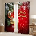 thumbnail image 2 of jejeloiu Merry Christmas Black Out Curtains,Gold Xmas Ball Curtains Pack of 2 (42x63 Each),White Winter Snowflake Bedroom Curtains For Men Women,Super Cozy Room Decor, 2 of 6