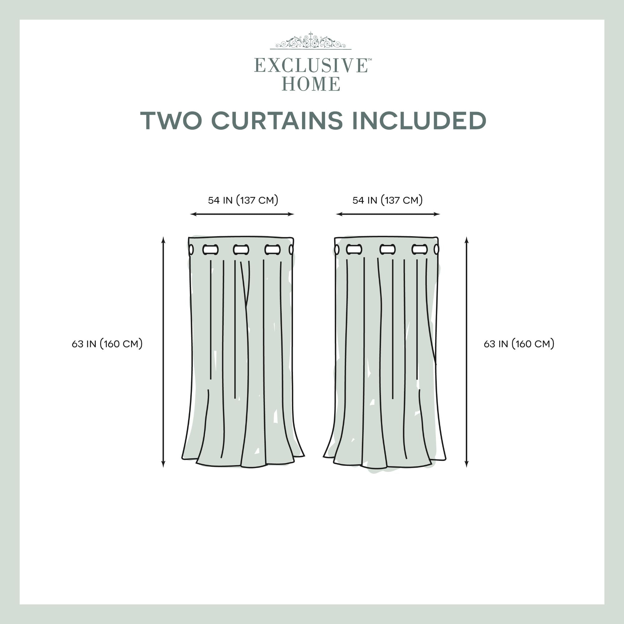 Exclusive Home Chateau Striped Faux Silk Grommet Top Curtain Panel Pair, 54"x63", Burgundy Taupe