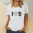 thumbnail image 3 of QLEICOM Oktoberfest T-Shirts, Summer Tops for Women Crewneck Casual Loose Blouses, Beer Mug Printed Graphic Tees Basic Blouses, Women Vintage Funny Pattern Drop Sleeves Tops White I S, 3 of 4