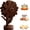 Walnut, variant on Sunflower Wooden Trivets for Hot Dishes, 5-Piece Housewarming Gift
