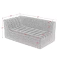 thumbnail image 5 of 106" L-Shaped Modular Sectional Sofa with Chaise for Living Room, Chenille Upholstered Boneless Couches with Wave-Shaped Armrest, No Pillows Included (Gray), 5 of 11