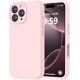 thumbnail image 1 of Funda de Silicona Premium, Forro de Microfibra Suave, para iPhone 16 Pro de 6.3 Pulgadas, Rosa Tiza, 1 of 7