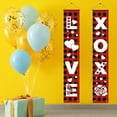 thumbnail image 4 of pathside 71 x 12 Inches Valentine's Day Door Banner Decorations, XOXO LOVE Heart Holiday Hanging Flag, Valentine Day Porch Sign for Front Door Wall Indoor Outdoor Wedding Home Decor, 4 of 6