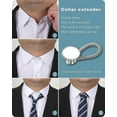 thumbnail image 3 of 18pcs Shirt Collar Button Extender: Neck Button Extender For Mens Dress Shirt - Comfortable Tie Collar Expander - Shirt Collar Extension, 3 of 4