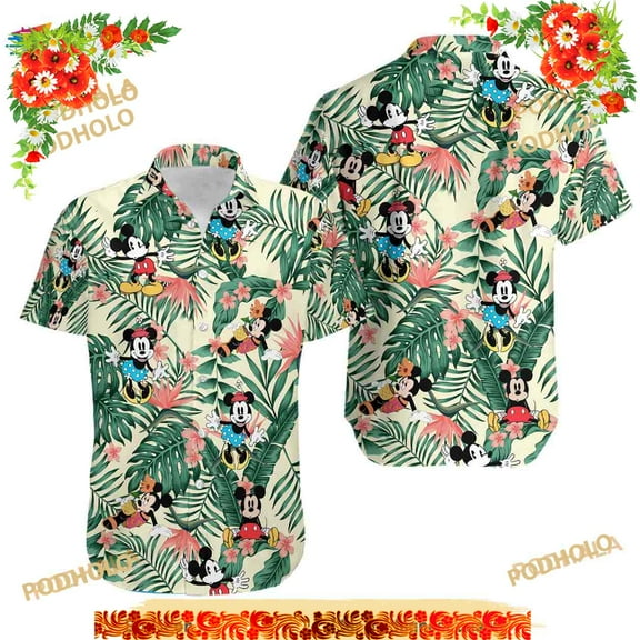 Mickey Hawaiian Shirt, Disney Hawaiian Shirt, Aloha Hawaiian Shirt, Vacation Hawaiian Shir