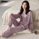 thumbnail image 4 of Conjunto de pijama de talla grande para mujer, ropa de dormir con estampado Kawaii, y cuello redondo de manga larga, a la moda, para otoño y primavera, M-5XL, 4 of 4