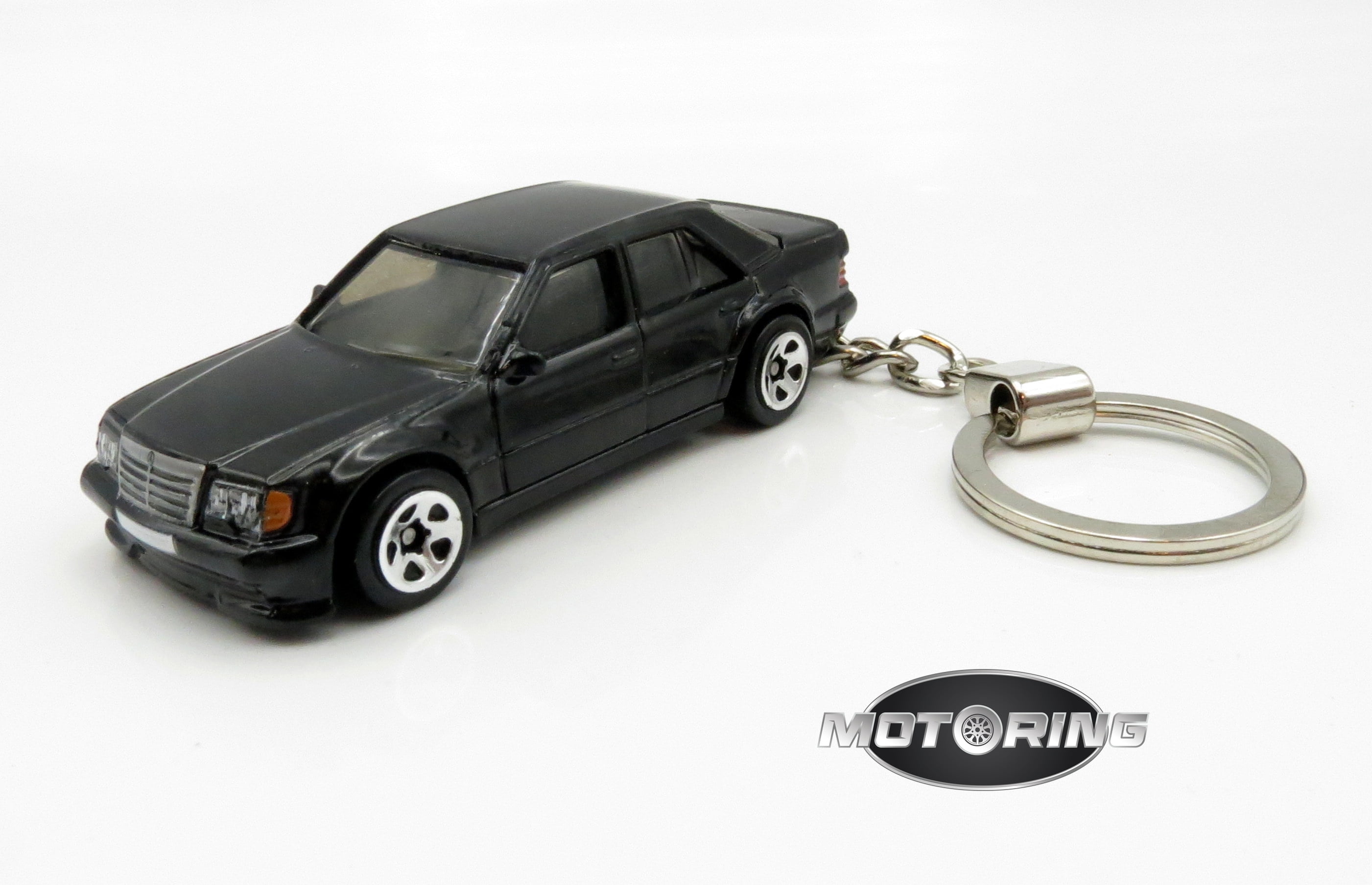Mercedes Benz 500E Black Car Rare Novelty Keychain 1:64 Diecast