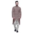 thumbnail image 1 of Atasi Long Sleeve Kurta Printed Button Down Asymmetric Designer Kurta For Boys, 1 of 5