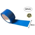 thumbnail image 2 of 36 Rolls Blue BOPP Film Backing Carton Sealing Tape 48mm x 50m /w Acrylic Emulsion Adhesive 2 mil, 2 of 6