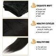 thumbnail image 3 of SEGO Kinky Straight Human hair bundles 3 Bundles 100% Unprocessed 10A Human Hair Weave Bundles Yaki Straight Human Hair Extension Natural Color, 3 of 7