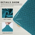 thumbnail image 3 of Smiry Dining Chair Seat Covers Stretch Jacquard Chair Slipcover with Ties (Set of 2, Teal), 3 of 8