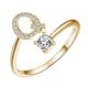 thumbnail image 1 of onlyliua Liquidación Anillo de Cobre de Moda Exquisito con 26 Letras Del Alfabeto Inglés., 1 of 1