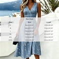 thumbnail image 3 of QUNYINEY Sleeveless Casual Dresses for Women A Line Floral Long Summer Sundress Beach Loose Fit V Neck Vacation Dresses, 3 of 5