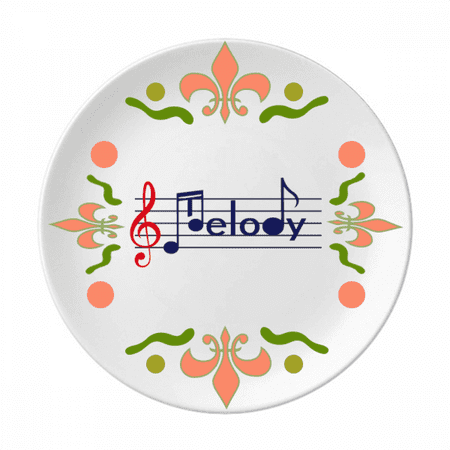 

Musical Symbol Melody Staff Spectrum Flower Ceramics Plate Tableware Dinner Dish