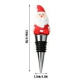 thumbnail image 2 of Oefntac Christmas Decorations Indoor Christmas Wine Bottle Stopper,5 Piece Alloy Rubber,Novelty Santa Snowman Design,Airtight Seal,Reusable Party Accessory, 2 of 2
