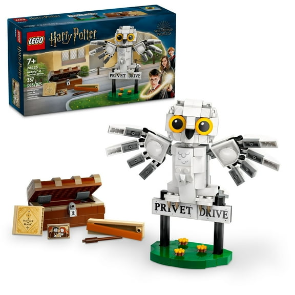 LEGO Harry Potter Hedwig at 4 Privet Drive, Buildable Fantasy Toy with a Harry Potter Owl Figure, Harry Potter Toy for Independent Play, Harry Potter Gift Idea for Girls, Boys and Kids Ages 7 , 76425