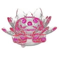 thumbnail image 4 of Crystal Glass Lotus Flower Candle Holder Candlestick Home Decor Craft Tea Light, 4 of 11