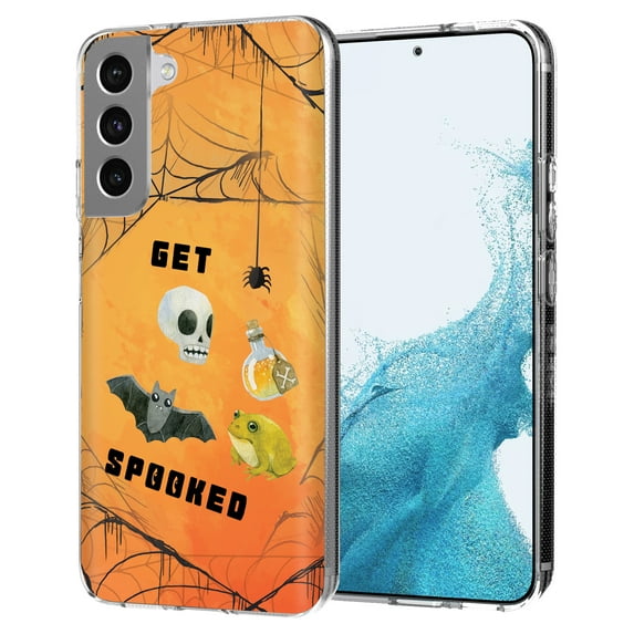 TalkingCase Slim Case Cover Compatible for Samsung Galaxy S22 Plus+ 5G, Spooked Spider Bats Print, Lightweight,Flexible,Soft, USA