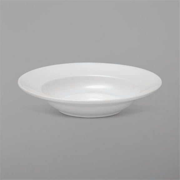 Oneida R4220000748 12 in. Porcelain Wide Rim Pasta Bowl, Bright White