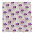 thumbnail image 3 of Ambesonne Retro Shower Curtain, Geometric Mosaic Dots, 69"Wx75"L, Purple Grey Pink, 3 of 5