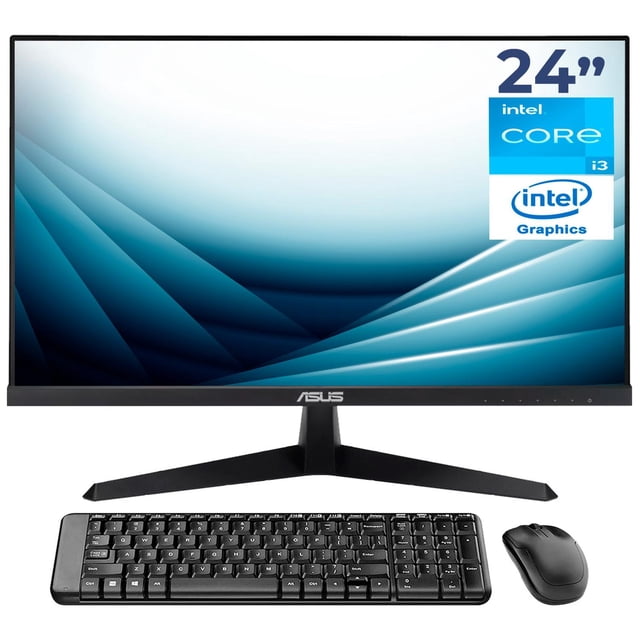 Computadora Escritorio Mini PC ASUS NUC 13 PRO Intel Core i3 1315U 16GB DDR4 SSD 512GB Monitor 24 1ms 120Hz Teclado Mouse Inalambrico W11H-T WiFi 6E BT 5.3 Oficina, estudio y hogar