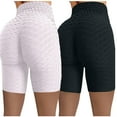 thumbnail image 3 of LILIYA Biker Shorts for Women Wrinkled Lifting Shorts High Waisted Stretchy Breathable Yoga Shorts Lightweight Soft Comfy Fitness Shorts, 3 of 7