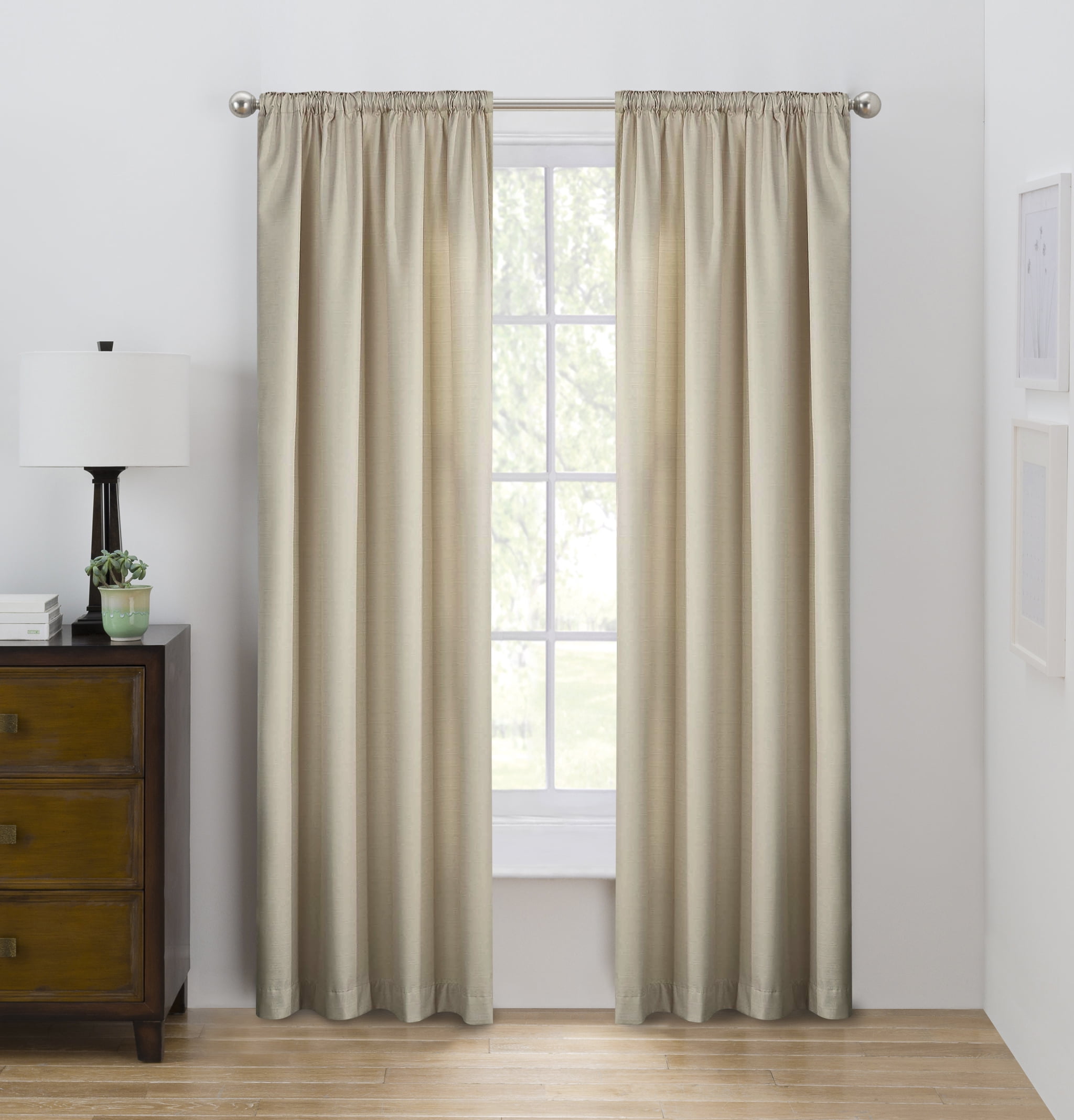 Eclipse Draft Stopper Window Curtain Panel, 420" X 840", Beige