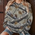 thumbnail image 5 of Womens Long Sleeve Shirts 2026 Fashion Country Camo Maple Graphic Shirt Casual Oversized Crewneck Pullover Tops, 5 of 9