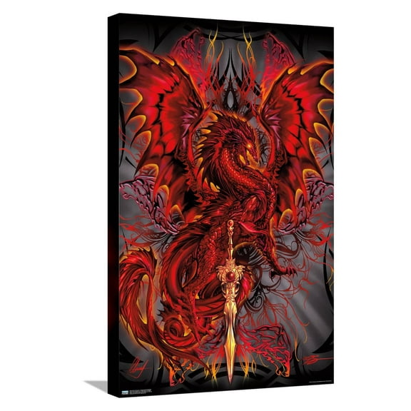Ruth Thompson - Dragonblade Bloodblade Canvas Wall Poster, 14.725" x 22.375"