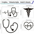 thumbnail image 2 of 4 Styles Nurse Decal Stethoscope Car Sticker Heartbeat Nurse Infinity Flower Waterproof Self-Adhesive Reflective Car Stickers Trunk Logo Decal Sticker for Truck Motorcycle Doors Laptop, 2 of 7