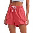 thumbnail image 2 of Inglocry Running Shorts for Women - Athletic Quick Dry Sports Womens Shorts High Waisted Gym Workout Black Shorts with Pockets Watermelon Red XL, 2 of 5