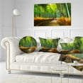 thumbnail image 3 of Designart Arashiyama Bamboo Grove Japan - Oversized Forest Throw Pillow - 12x20, 3 of 5
