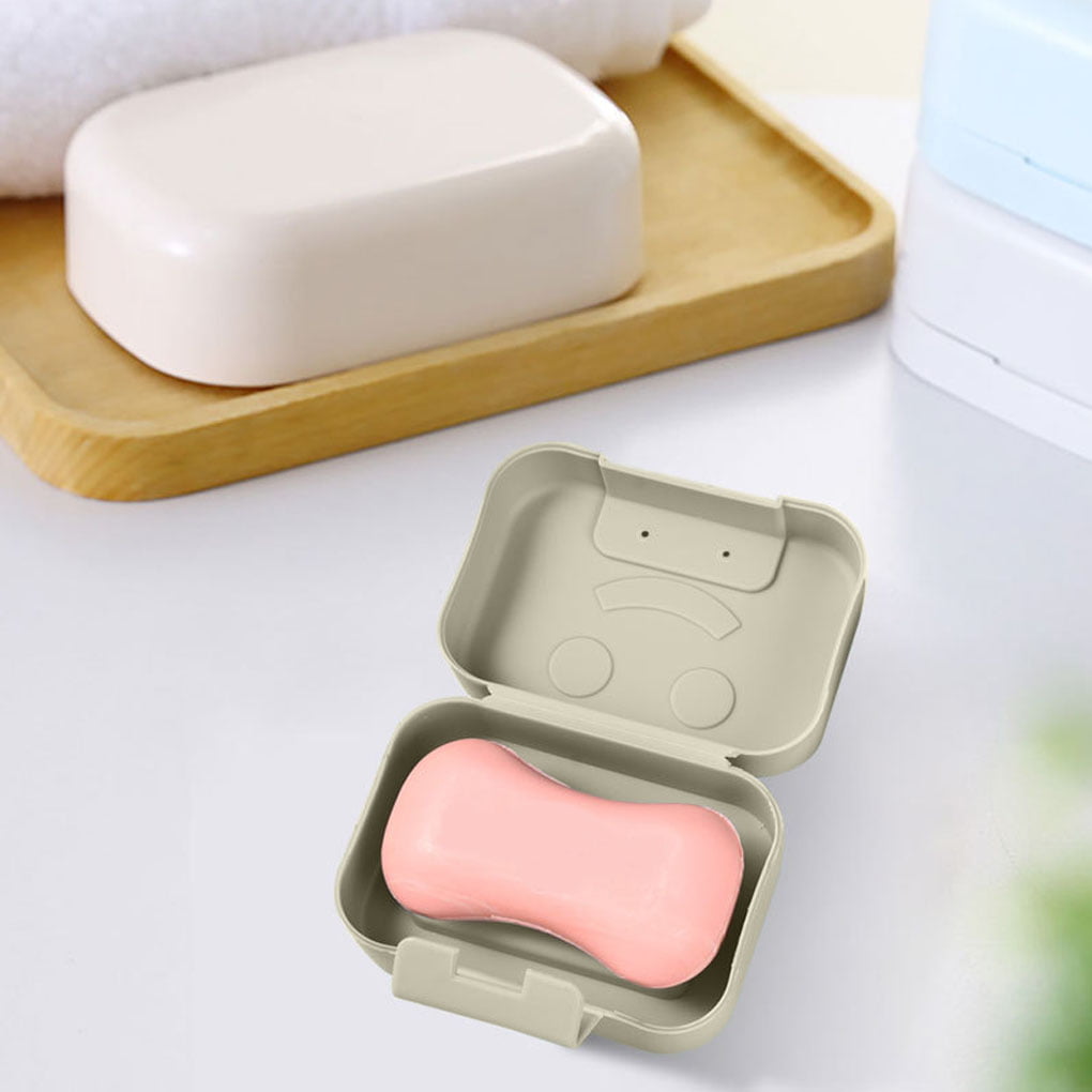 Plastic Drain Soap Box Holder Bathroom Wall-mounted Soap Dish 0027 