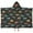 Black Cartoon Dinosaurs-1, variant on Black Cartoon Dinosaurs Leaves Pattern Hooded Bath Towel,50"x30" for Ages 3 To 12 Kids, Quick Dry Lightweight Soft Microfiber Hood Beach Towel Cover Up for Kids