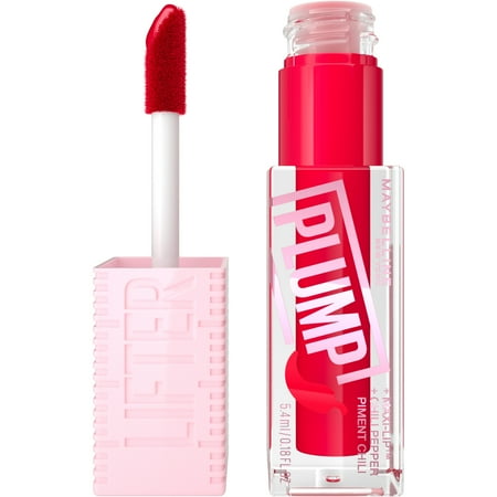Maybelline Lifter Plump Intense Heat Lasting Lip Gloss, Red Flag, 0.18 fl oz