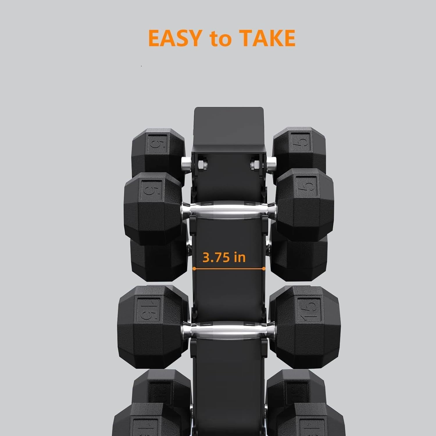 Luku Heavy-Duty Steel Dumbbell Rack - Durable, Stable A-Shaped Stand for Up to 70 lbs