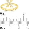 thumbnail image 5 of Floreo 10k Yellow Gold Letter A-Z Small Block Alphabet Character CZ Initial Ring, 5 of 5