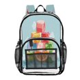 thumbnail image 2 of Iauyy Clear Backpack Heavy Duty PVC Transparent Backpack for College Workplace, Cubic Shape, 2 of 8