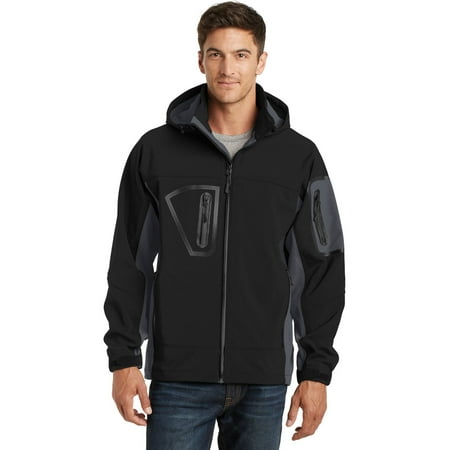 Graphite Tail - Port Authority TLJ798 Tall Men's Waterproof Jacket - Black/ Graphite - 3X-Large Tall