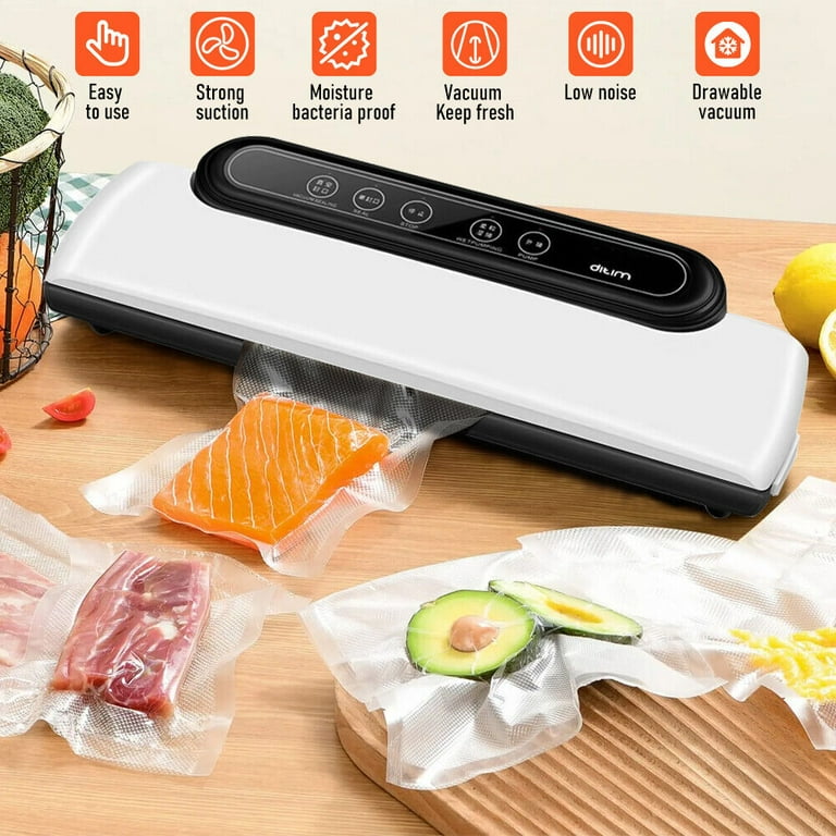 Mdhand Commercial Vacuum Sealer Machine Seal A Meal Food Saver System Tool with 10 Free Bags, Size: One size, White
